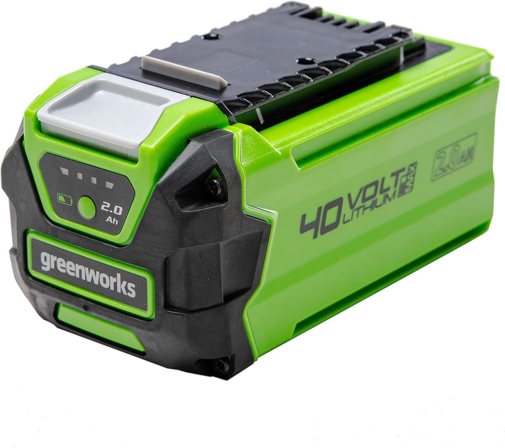 Greenworks 40V 2ah 充電式リチウムイオ ン·バッテリー usb付き スマートフォン、USB機器の充電にも 小型/軽量/高容量/バッテリー容量指示ライト付き
